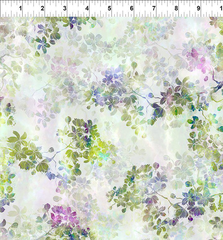 Ethereal Magenta and Green Fern Fabric-In The Beginning Fabrics-My Favorite Quilt Store