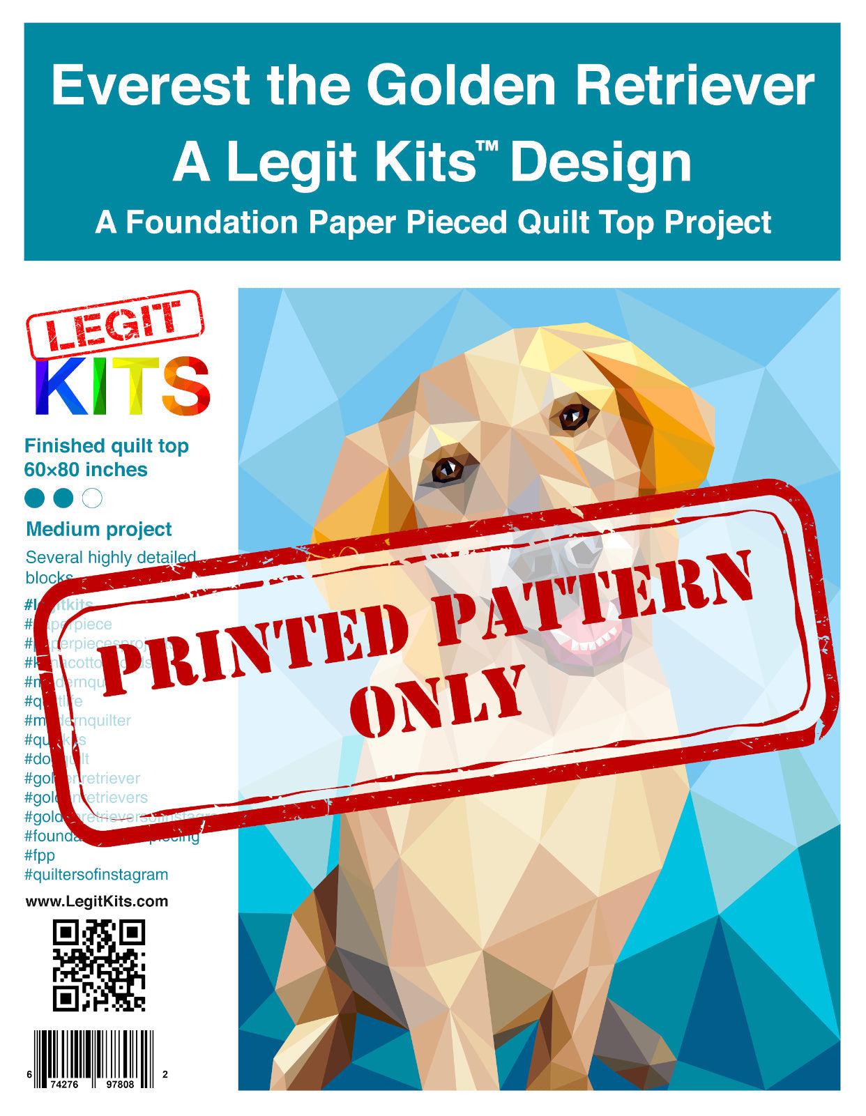 Everest the Retriever Pattern-Legit Kits-My Favorite Quilt Store