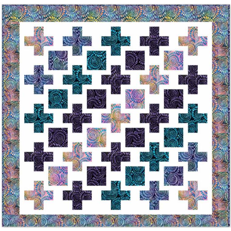 Expressions Batiks Dahlias Garden Quilt Kit-My Favorite Quilt Store-My Favorite Quilt Store