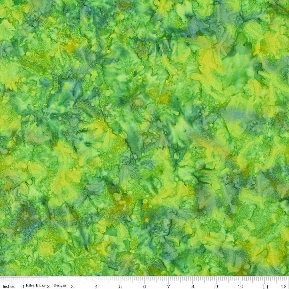 Expressions Batiks Hand-Dyes Shamrock Fabric-Riley Blake Fabrics-My Favorite Quilt Store