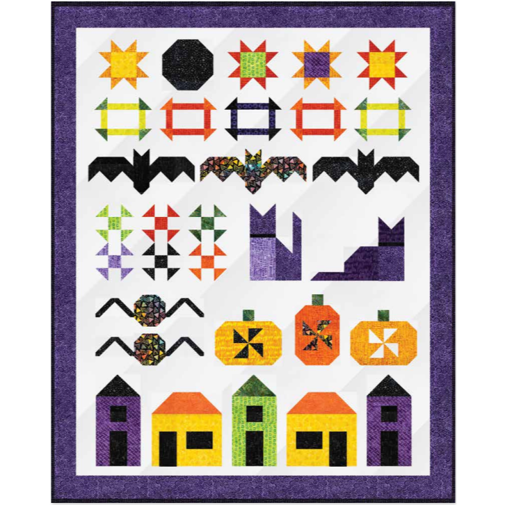 Expressions Halloween Batiks Spooky Lane Quilt Kit-Riley Blake Fabrics-My Favorite Quilt Store