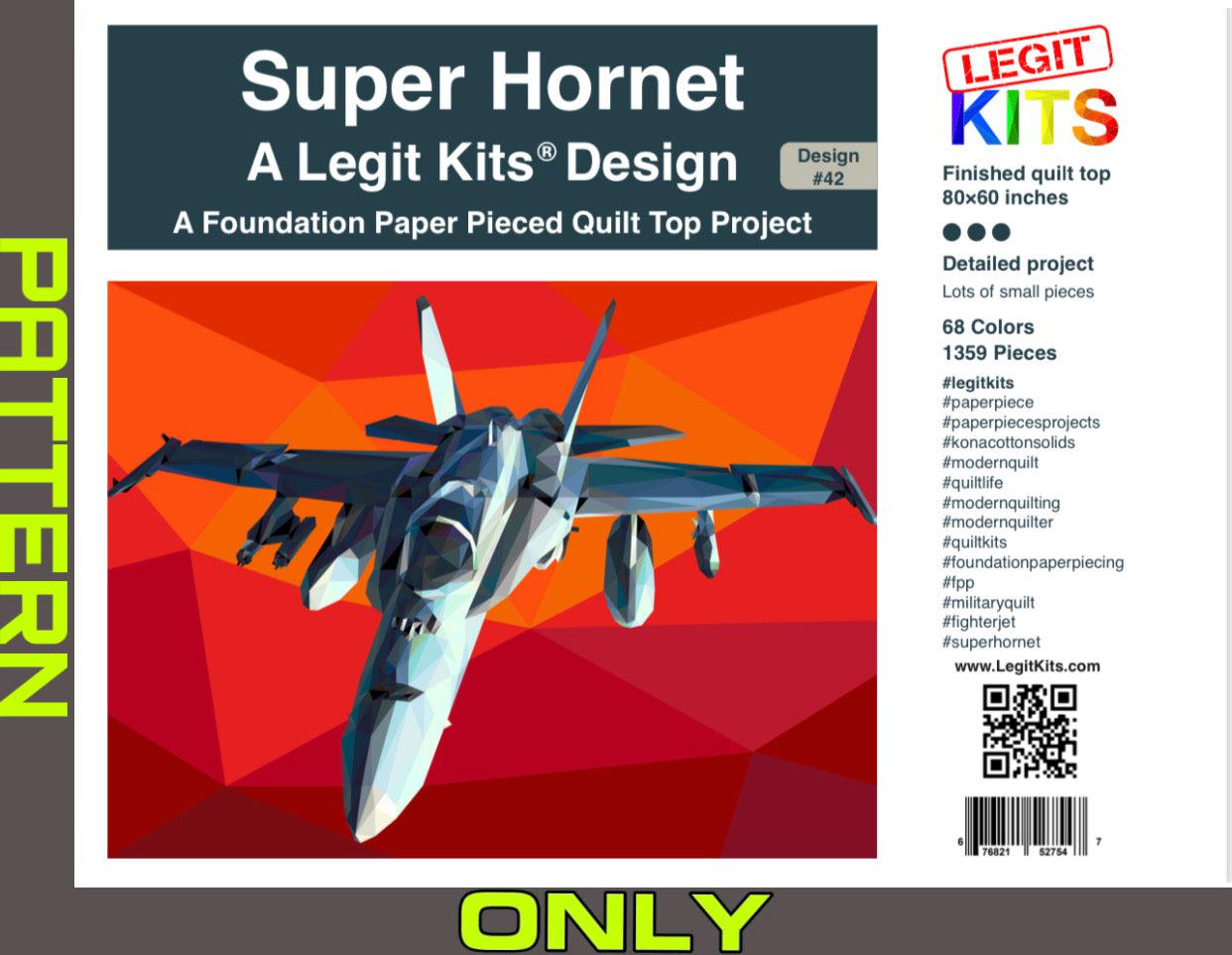 F-18 Hornet Pattern-Legit Kits-My Favorite Quilt Store