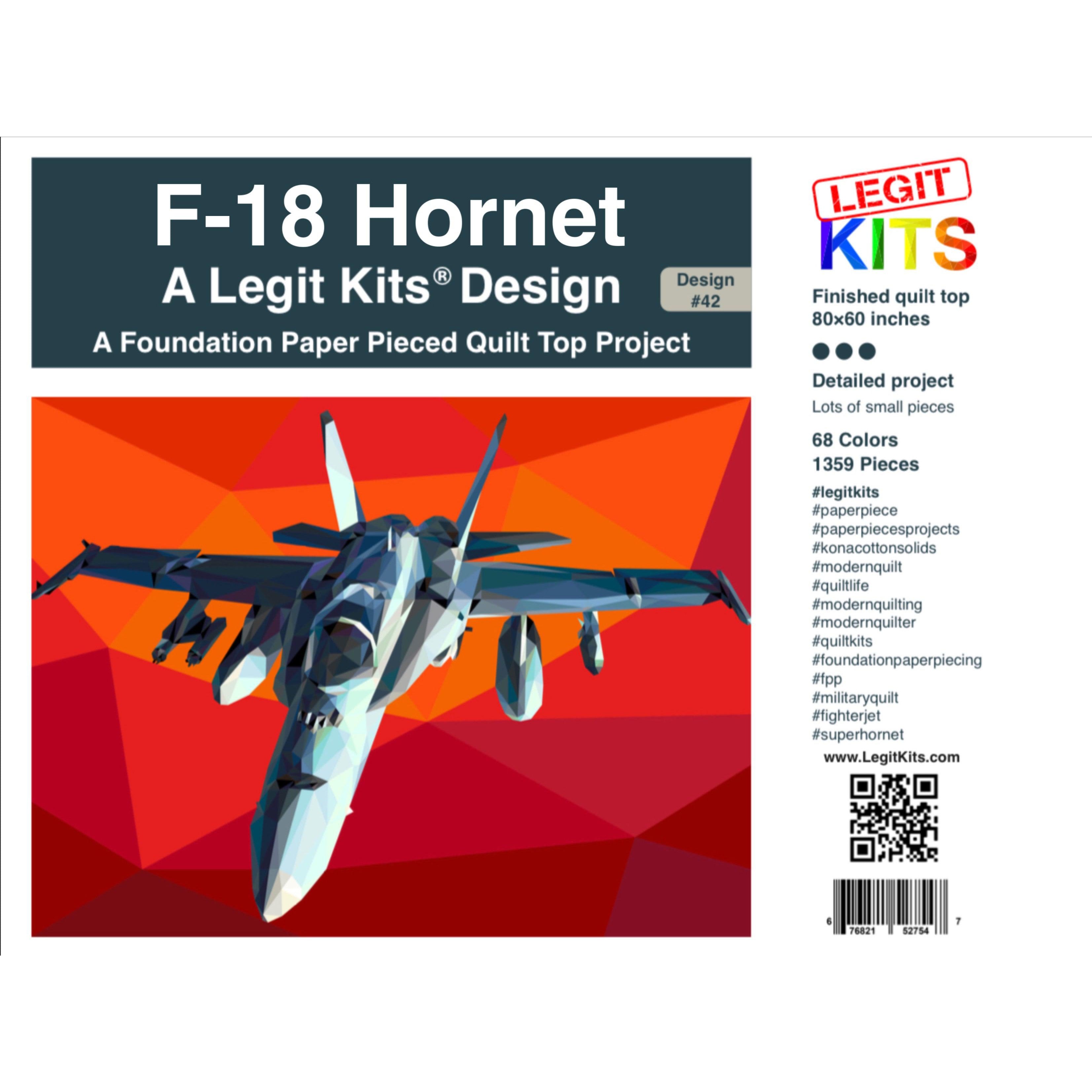F-18 Hornet Pattern-Legit Kits-My Favorite Quilt Store