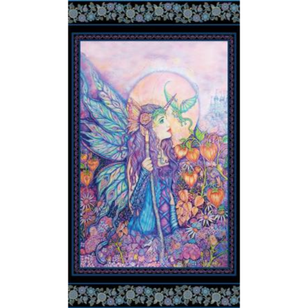 Fairy Enchantment Multi Fairy Panel 24"-Benartex Fabrics-My Favorite Quilt Store