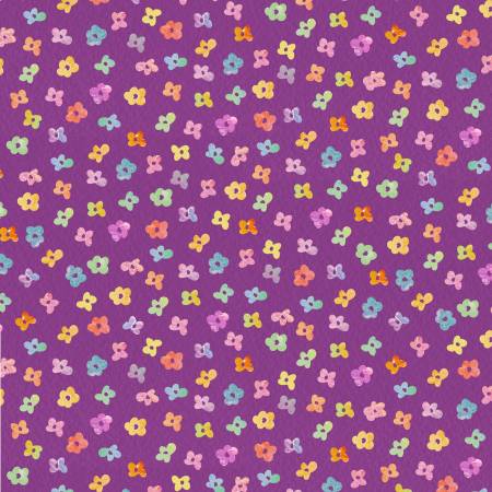 Fairy Garden Purple Ditzy Floral Fabric-P & B Textiles-My Favorite Quilt Store