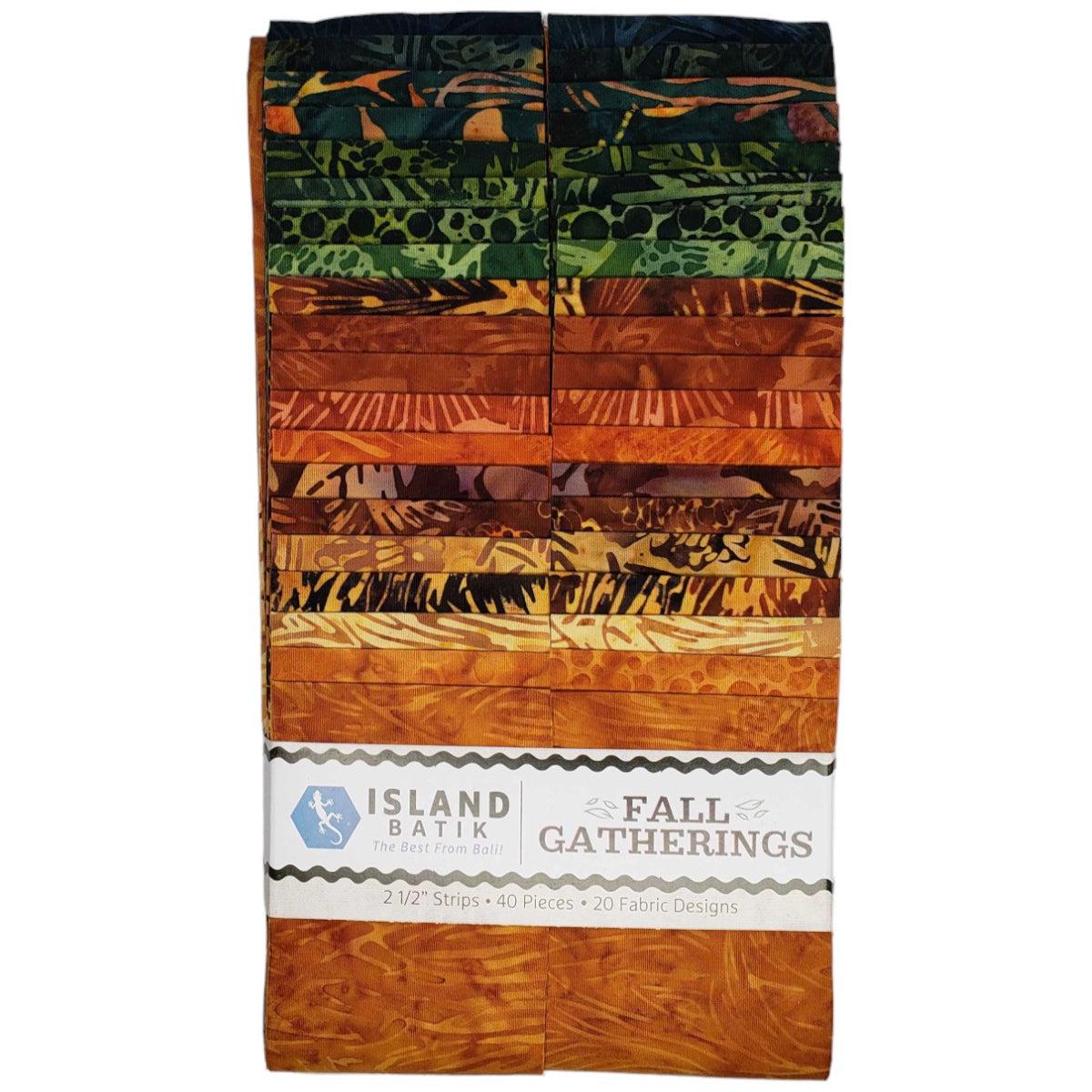 Fall Gatherings Batik 2½" Strip Set-Island Batik-My Favorite Quilt Store