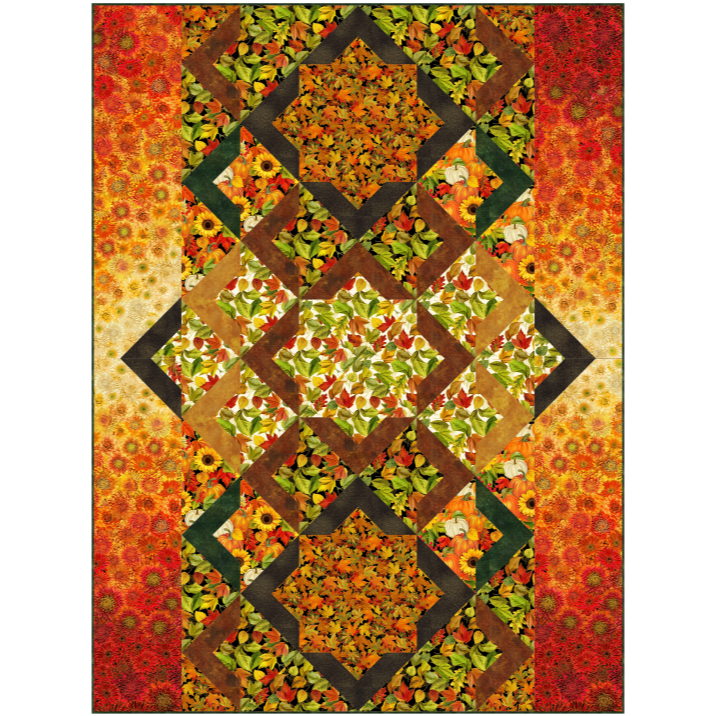 Fall Is In The Air Autumn Leaves Quilt Kit-Timeless Treasures-My Favorite Quilt Store