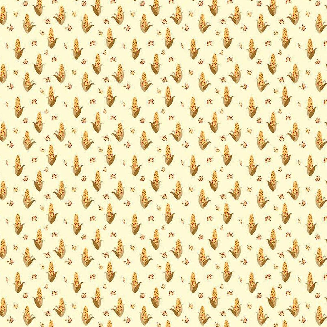 Fall's in Town Cream Corn Fabric