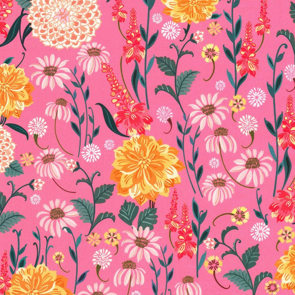 Faraway Florals Dahlia Floral Fabric-Robert Kaufman-My Favorite Quilt Store