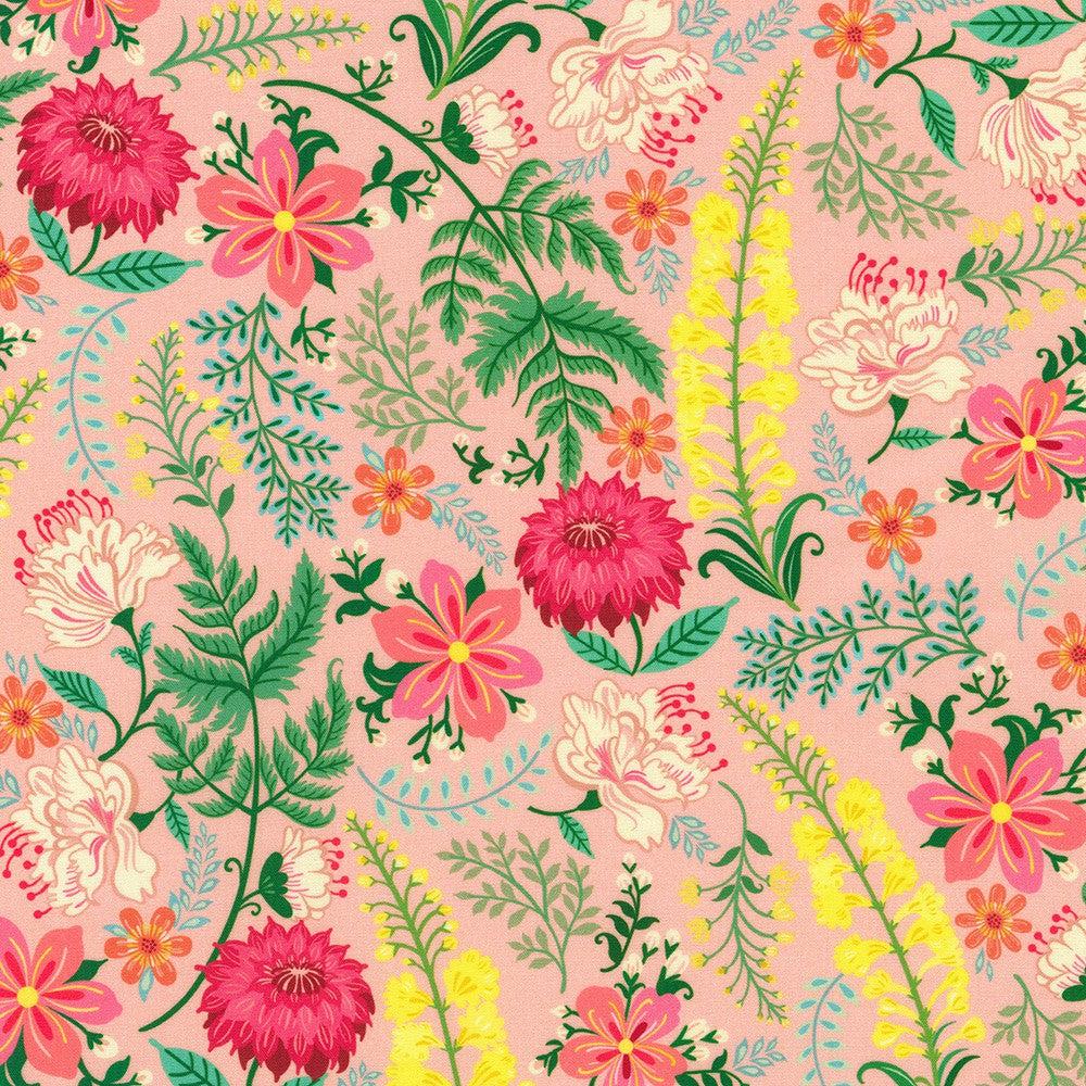 Faraway Florals Peach Vines Fabric-Robert Kaufman-My Favorite Quilt Store