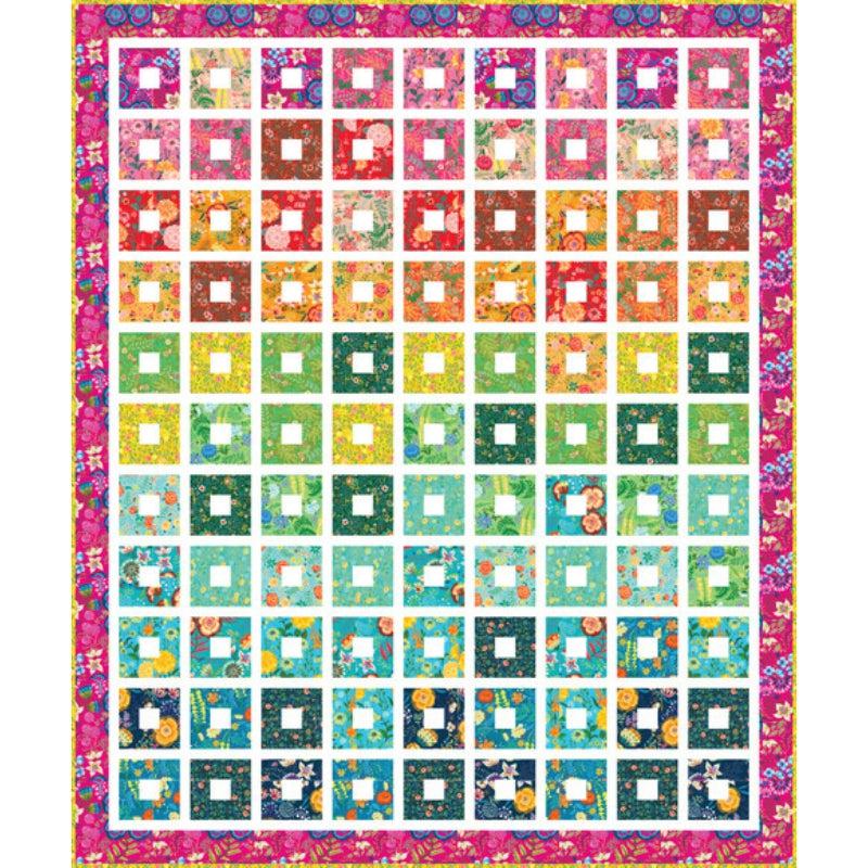 Faraway Florals Sashy Squares Quilt Kit