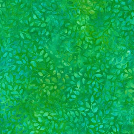 Farm Stand Green Leaf Batik Fabric