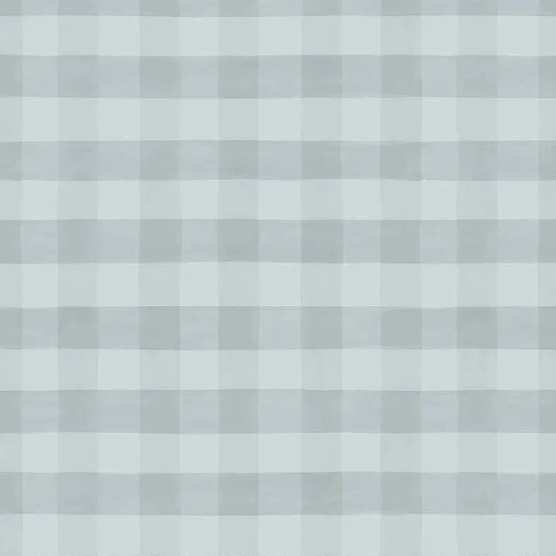 Farm View Soft Blue Plaid Fabric