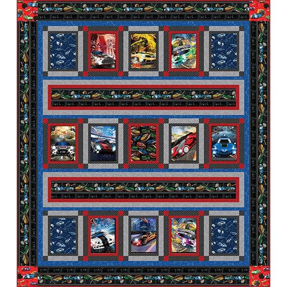 Fast and Wild Quilt 2 Pattern - Free Digital Download