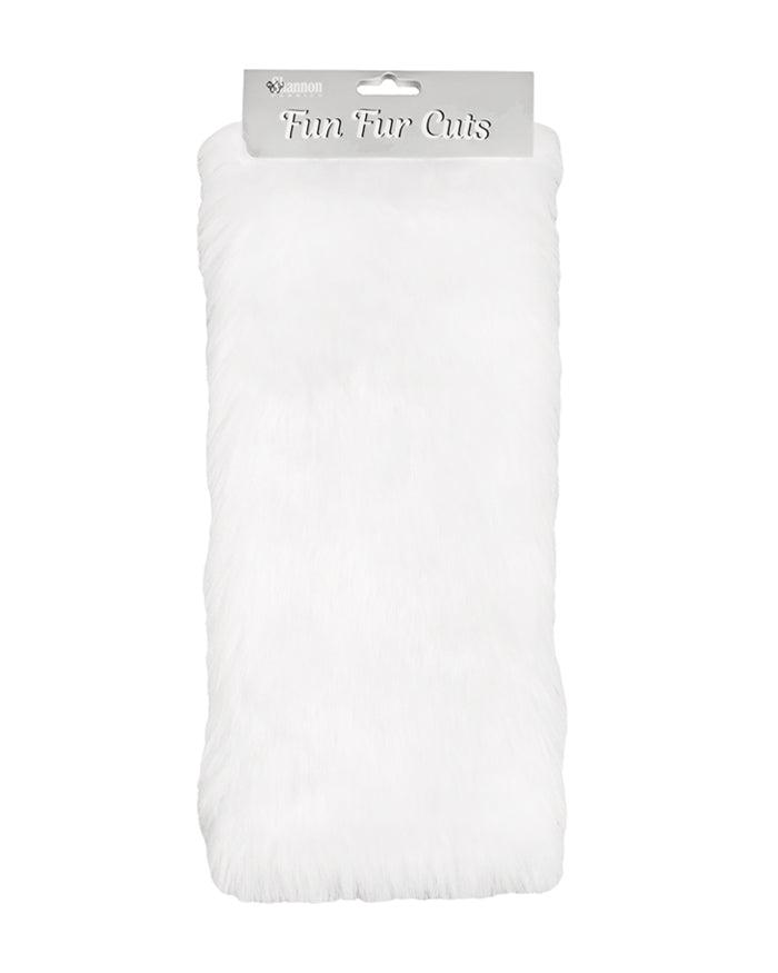 Faux Fur Grizzly White Fabric Cut-9" X 12"