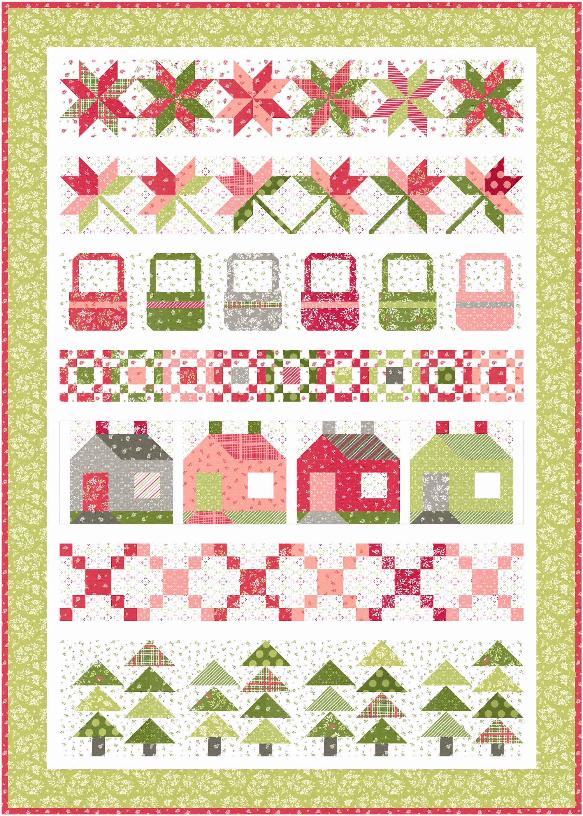 Favorite Things Home Sweet Home Quilt Kit-Moda Fabrics-My Favorite Quilt Store
