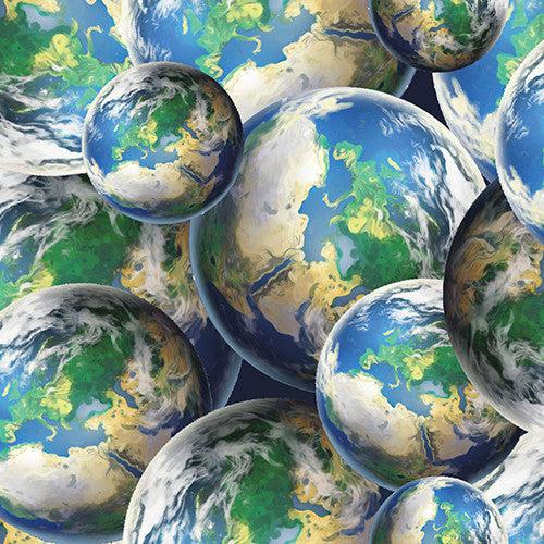 Final Frontier Multi Packed Planets Digital Print Fabric