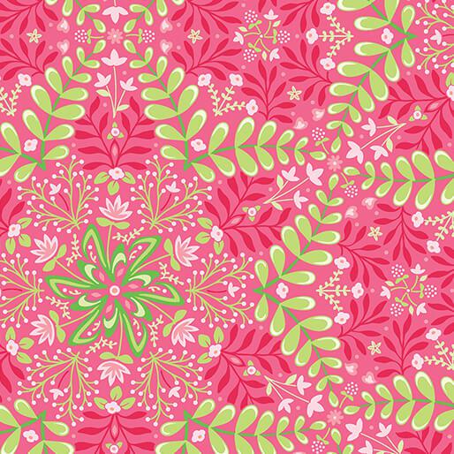 Flora & Fauna Forest Salmon Medallion Fabric-Benartex Fabrics-My Favorite Quilt Store