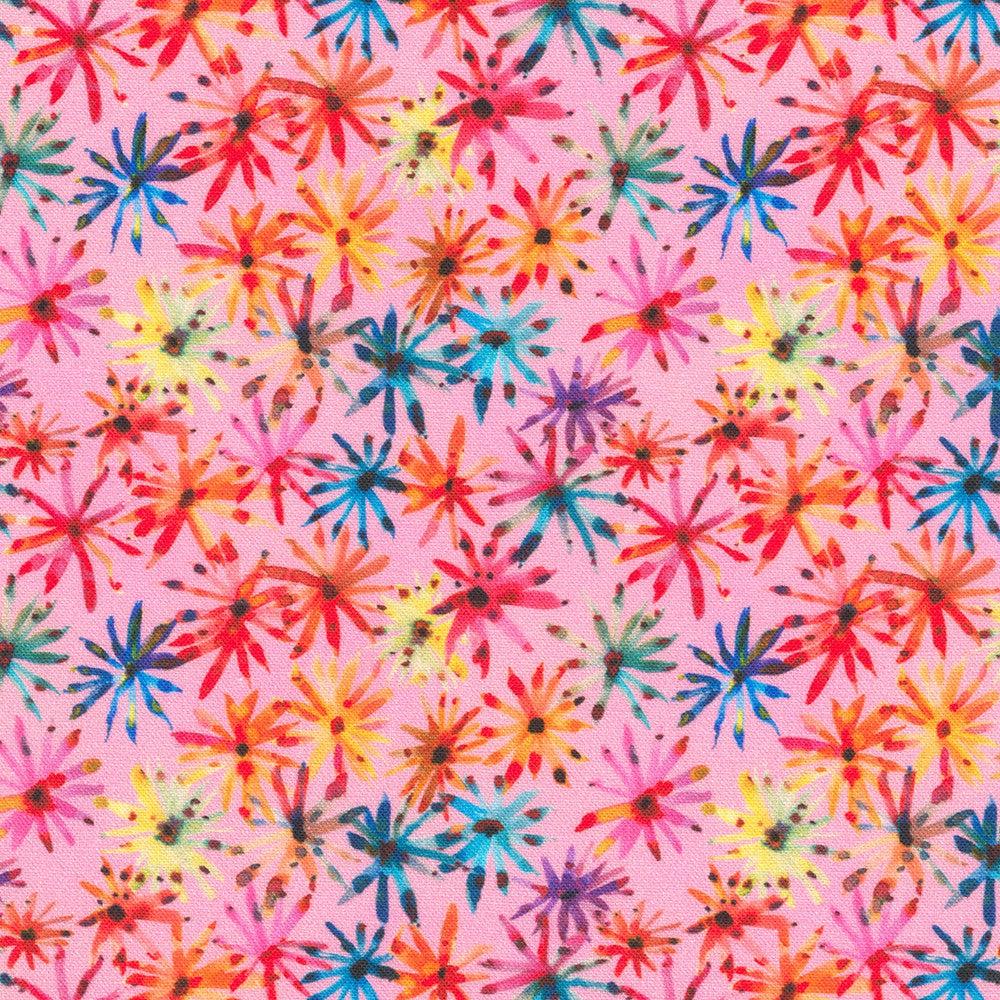 Flora and Fun Allover Floral Azalea Fabric