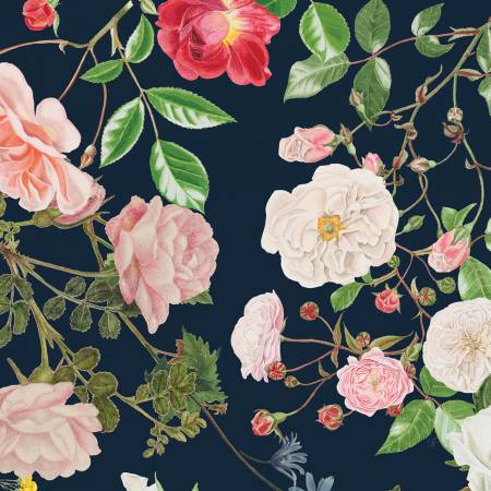 Floral Gardens Midnight Main Fabric