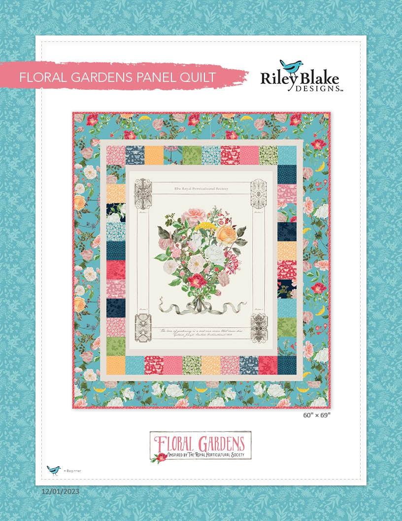 Floral Gardens Panel Quilt - Free Pattern Download-Riley Blake Fabrics-My Favorite Quilt Store