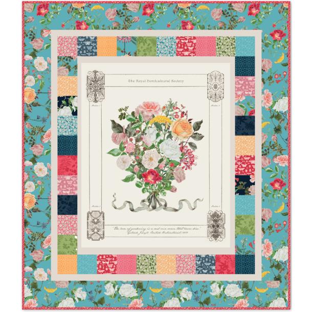 Floral Gardens Panel Quilt Kit