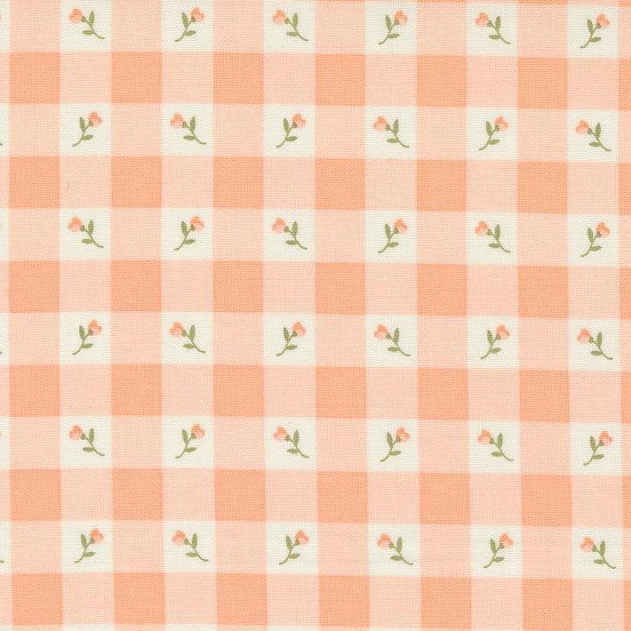 Flower Girl Peachy Picnic Checks Fabric-Moda Fabrics-My Favorite Quilt Store