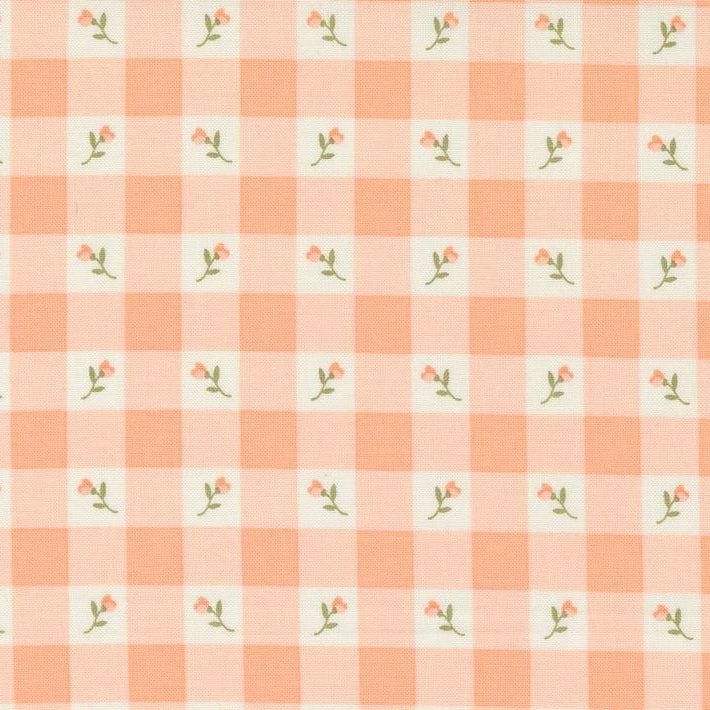 Flower Girl Peachy Picnic Checks Fabric