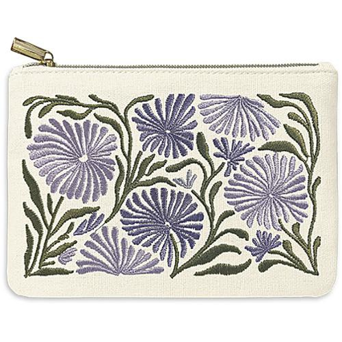 Flower Market Allium Embroidered Canvas Pouch-Moda Fabrics-My Favorite Quilt Store