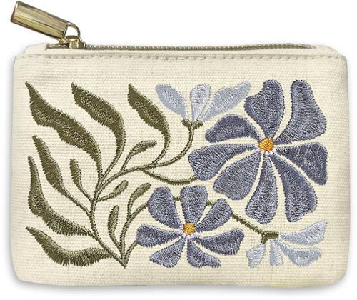 Flower Market Aster Embroidered Coin Bag-Moda Fabrics-My Favorite Quilt Store