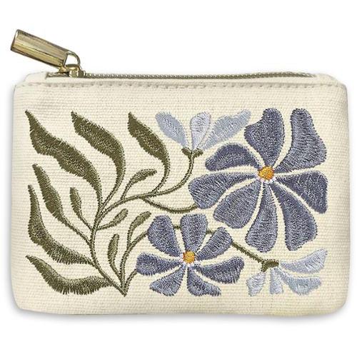 Flower Market Aster Embroidered Coin Bag