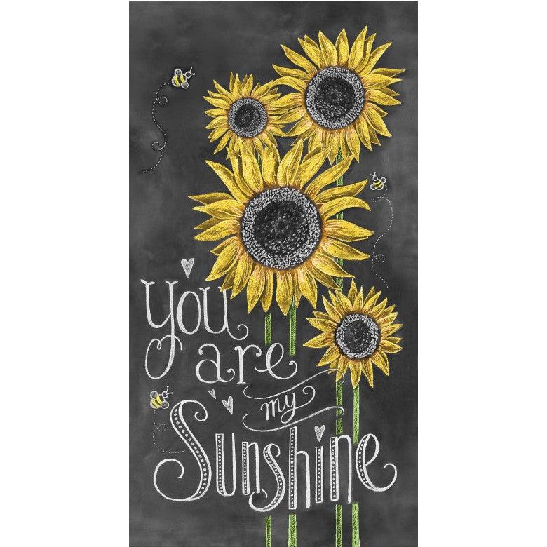 Flower Market Black You Are My Sunshine 24" Panel