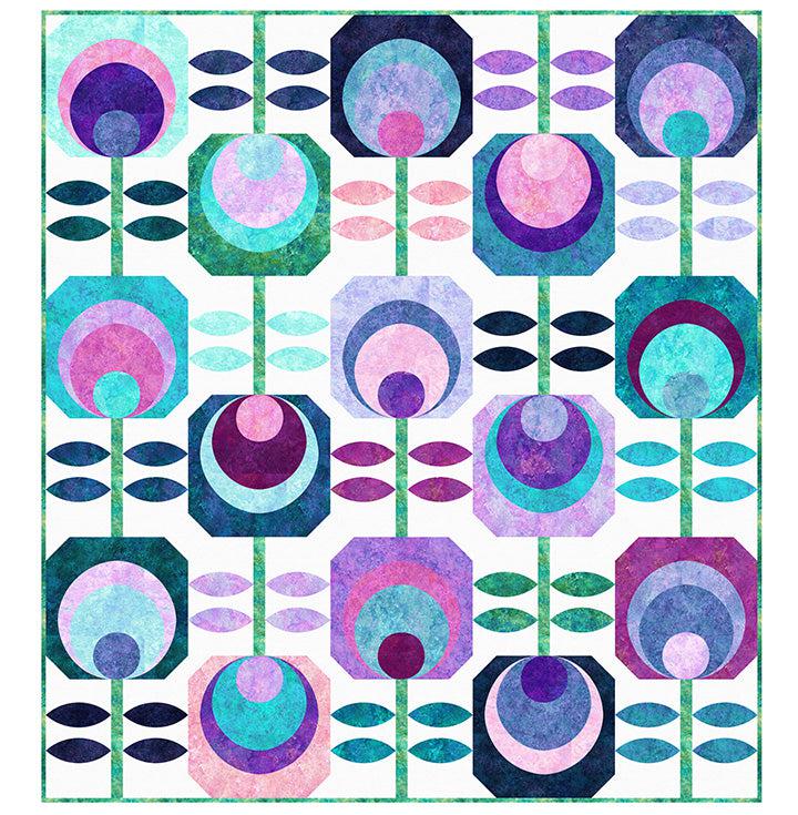 Flower Power Stonehenge Quilt Pattern-Northcott Fabrics-My Favorite Quilt Store