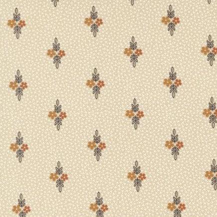 Fluttering Leaves Beech White Daisy Duo Floral Fabric-Moda Fabrics-My Favorite Quilt Store