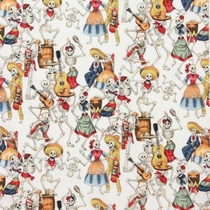 Folklorico Natural Fiesta De Los Muertos Fabric-Alexander Henry Fabrics-My Favorite Quilt Store