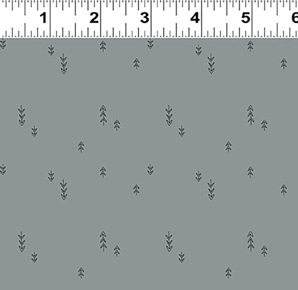 Forest Ferns Trees Grey Fabric-Clothworks-My Favorite Quilt Store