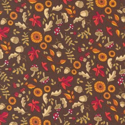 Forest Frolic Chocolate Little Fall Fling Fabric
