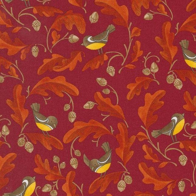 Forest Frolic Cinnamon Chickadees and Acorns Fabric-Moda Fabrics-My Favorite Quilt Store