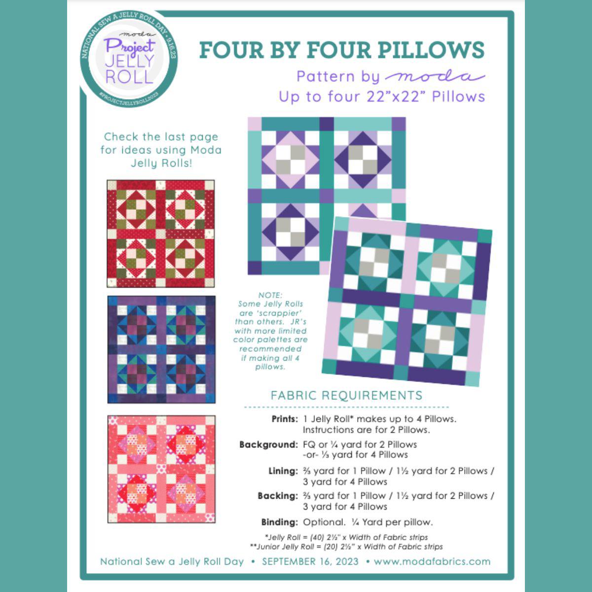 Four by Four Pillows Pattern - Free Download