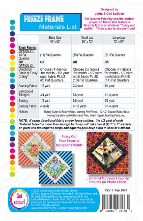 Freeze Frame Quilt Pattern-Colourwerx-My Favorite Quilt Store