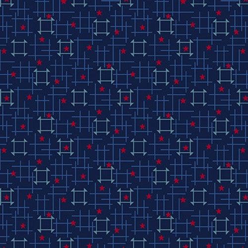 Friday Harbor Navy Churndash Fabric-Henry Glass Fabrics-My Favorite Quilt Store