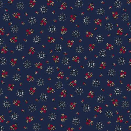 Friday Harbor Navy Wreaths Fabric