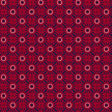 Friday Harbor Red Star Flowers Fabric