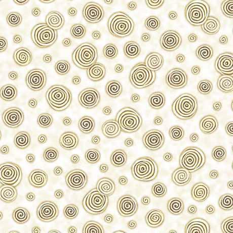 Frond Nouveau Cream Circle Geo Fabric-QT Fabrics-My Favorite Quilt Store