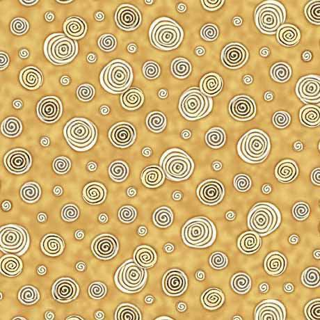 Frond Nouveau Gold Circle Geo Fabric