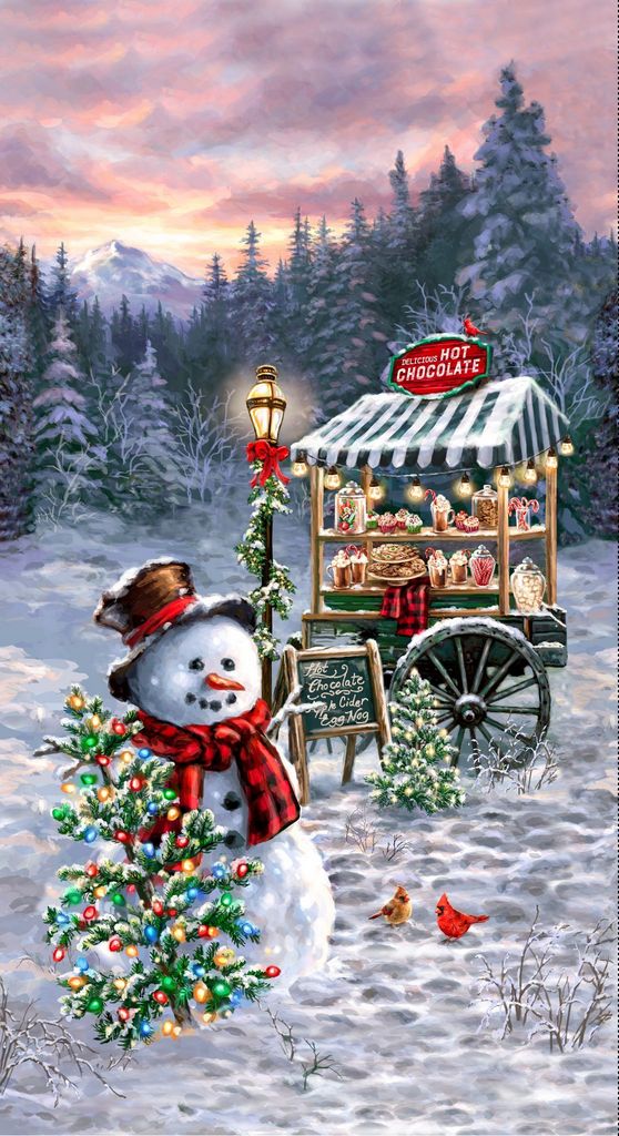 Frosty Delights Multi Snowman 24" Panel-Timeless Treasures-My Favorite Quilt Store