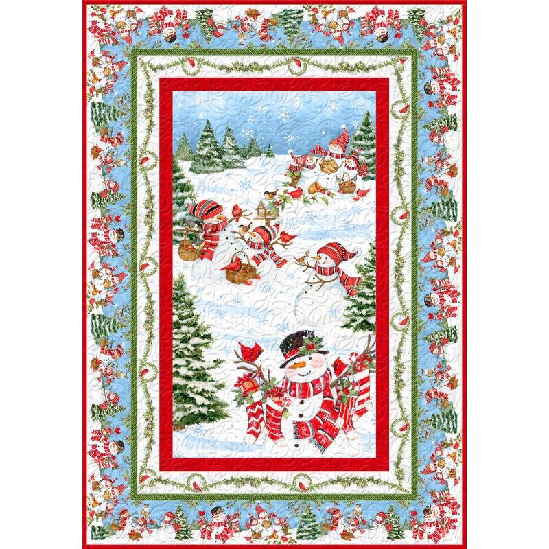 Frosty Frolic Basic Panel Quilt Kit-Wilmington Prints-My Favorite Quilt Store