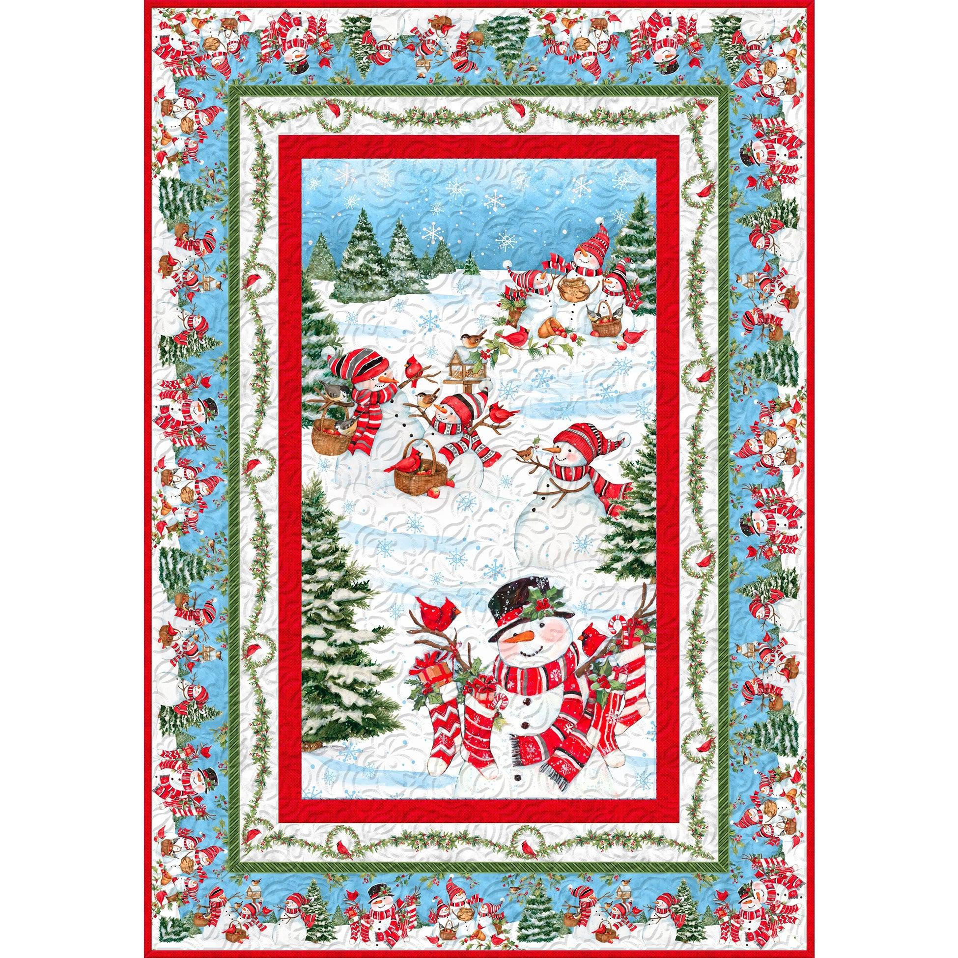 Frosty Frolic Basic Panel Quilt Kit