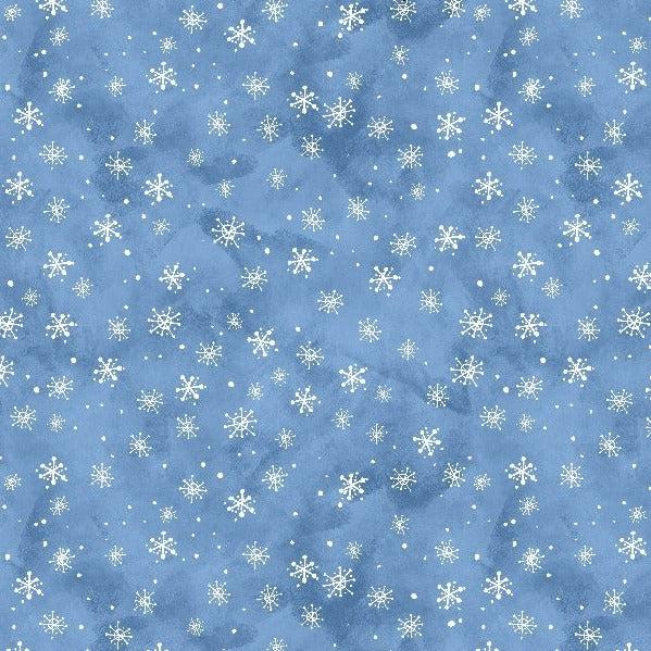 Frosty Frolic Blue Snowflakes Fabric