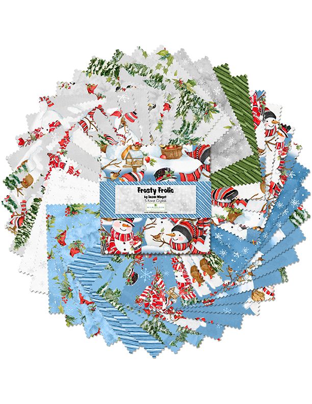 Frosty Frolic Multi 5" Charm Pack 42pc.-Wilmington Prints-My Favorite Quilt Store